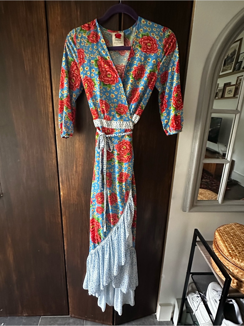 Farm Rio for Anthropologie Floral Wrap Dress